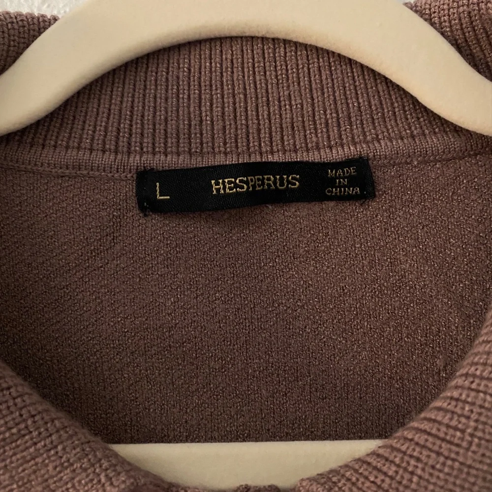 Brown Knit Button Up - Picture 2 of 3